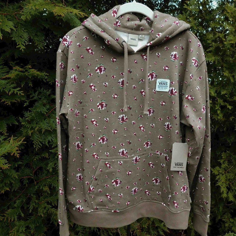 Vans  "Off the Wall" Floral Pullover Hoodie NWT